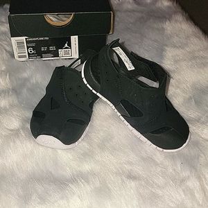 Jordan Sandals...Toddler size 6C...Color black and white